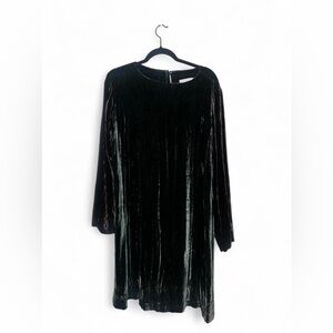 Hanna Hartnell 90s green and brown flare velvet dress Size L